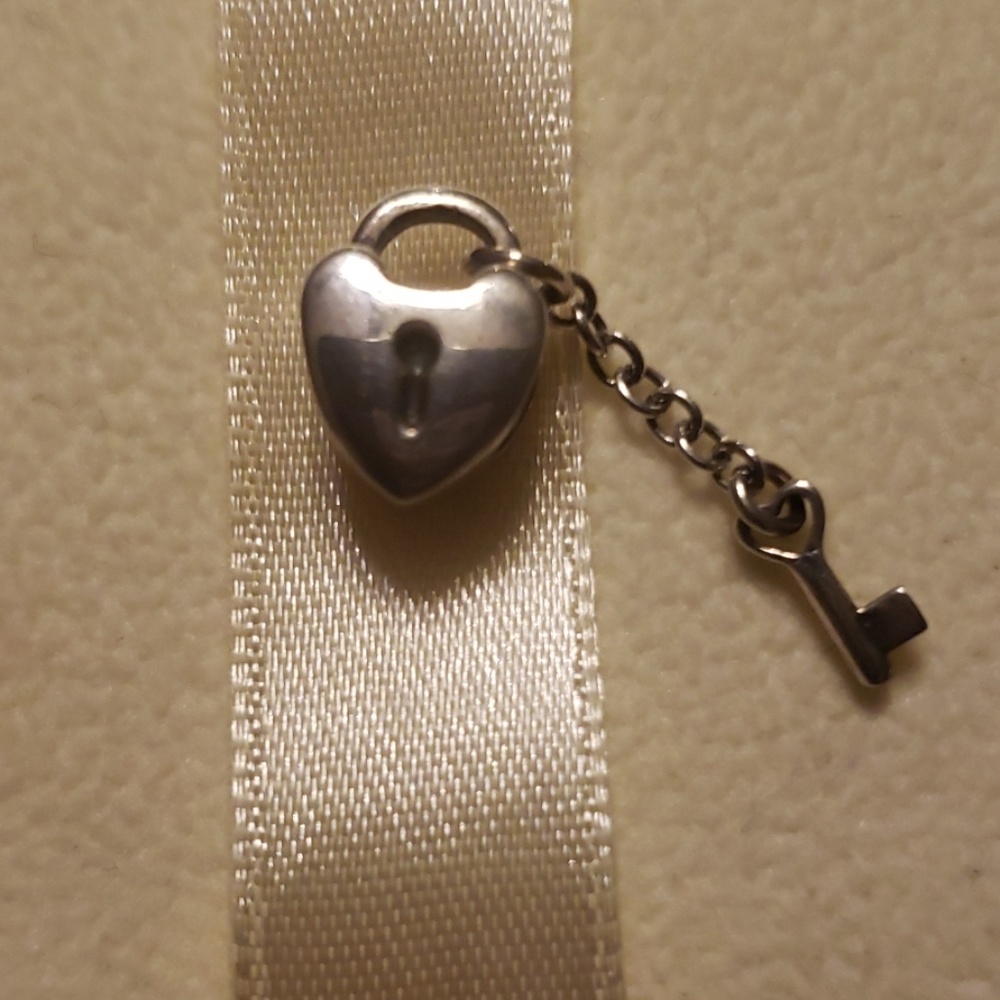 Pandora Silver Heart Lock & Key Charm